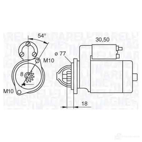 Стартер MAGNETI MARELLI 063280901010 632 80901 MSN882 1193730218
