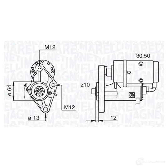 Стартер MAGNETI MARELLI 944280801920 063522616010 1193731078 63522 616 изображение 0