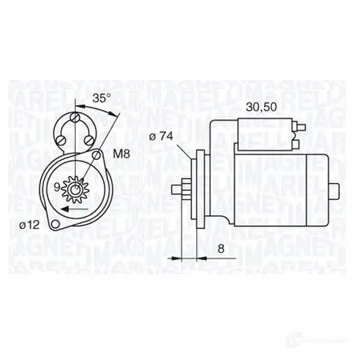 Стартер MAGNETI MARELLI 063280058 010 63280058 063280058010 1193730172 изображение 0