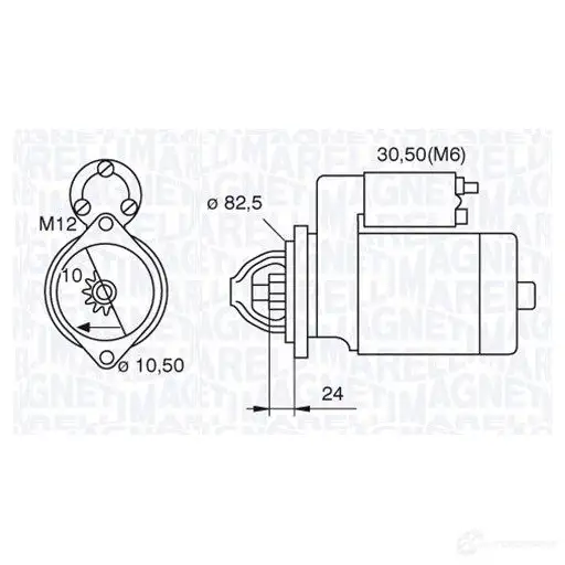 Стартер MAGNETI MARELLI 063521090680 94 4280174200 MSN2002 1193730911 изображение 0