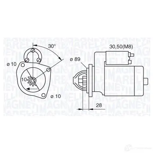 Стартер MAGNETI MARELLI 063522188120 ZT17AH 1193731023 MSN2 033