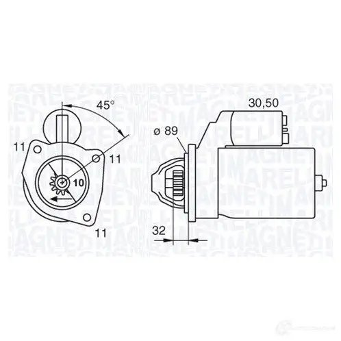 Стартер MAGNETI MARELLI 6 3227592 MSN203 063227592010 1016784 изображение 0