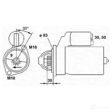 Стартер MAGNETI MARELLI M SR494 1047667 WCT5ENF 943251674010