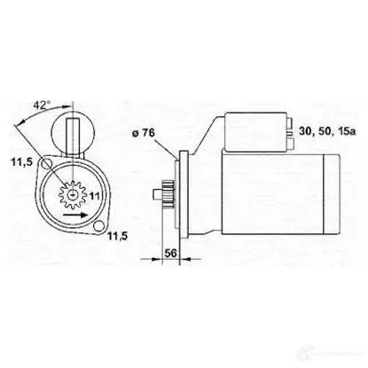 Стартер MAGNETI MARELLI 943251322010 6I7REH 1047595 M SR956