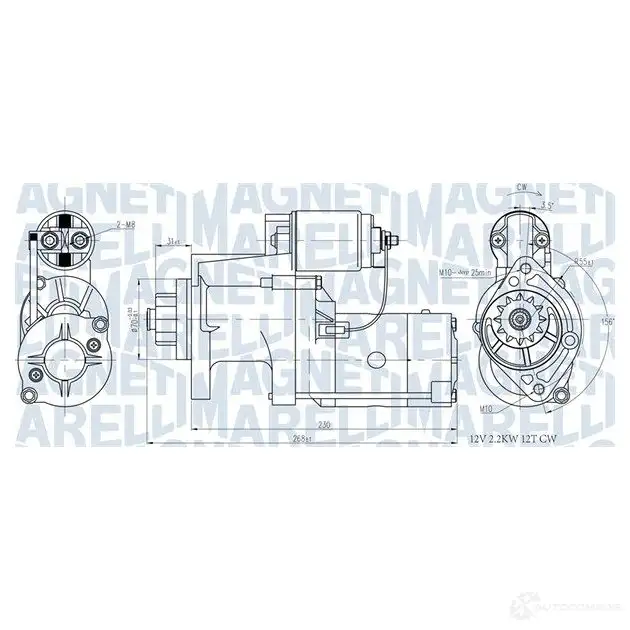 Стартер MAGNETI MARELLI 1437598318 H 1ERU 063721439010