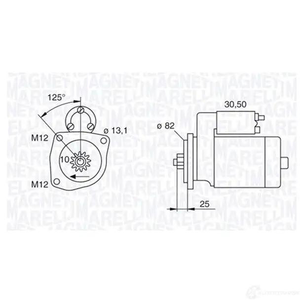 Стартер MAGNETI MARELLI 1193731059 6352 2609 063522609010 944280802220