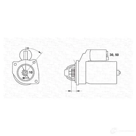 Стартер MAGNETI MARELLI 1047738 943252290010 943 252290010 MSR743
