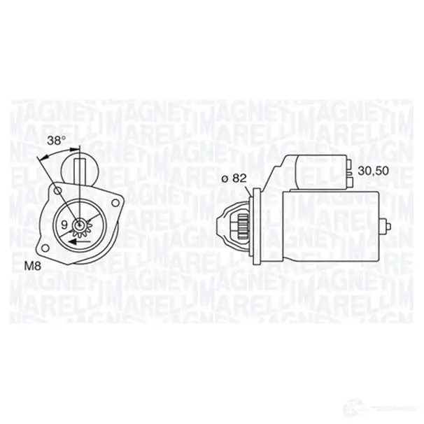 Стартер MAGNETI MARELLI 944280800220 1016742 631140 14 063114014010 изображение 0