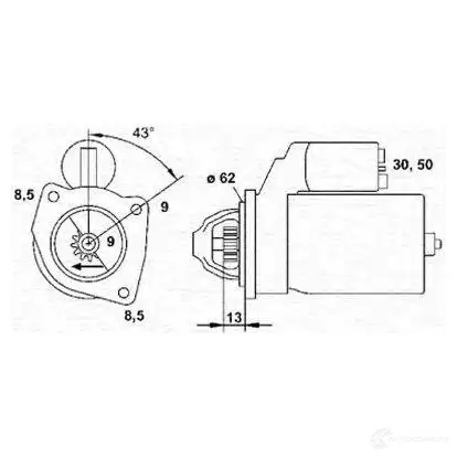 Стартер MAGNETI MARELLI JEUEK4 1047587 MSR 955 943251274010