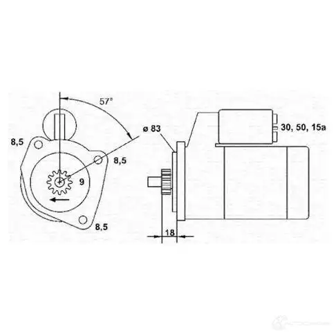 Стартер MAGNETI MARELLI 3BOWR MSR 467 943251628010 1047655