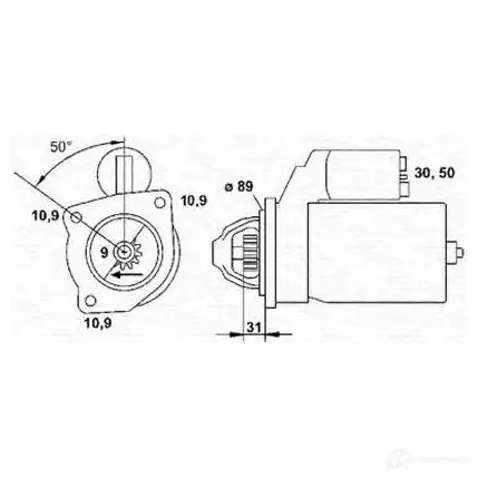 Стартер MAGNETI MARELLI 1047716 MSR70 6 943252216010 WWJEGNJ изображение 0