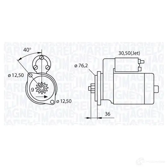 Стартер MAGNETI MARELLI 063521210280 944280 178300 MSN2099 1193730969 изображение 0