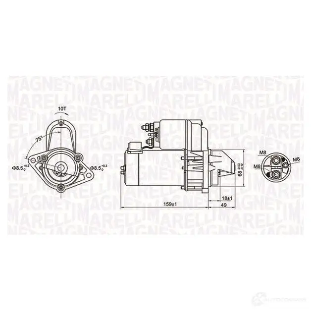 Стартер MAGNETI MARELLI 063721257010 9TTHCTZ M QS1257 1193731583