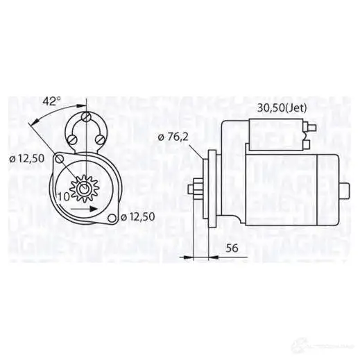 Стартер MAGNETI MARELLI OT99UH9 1193730968 MS N2098 063521210260