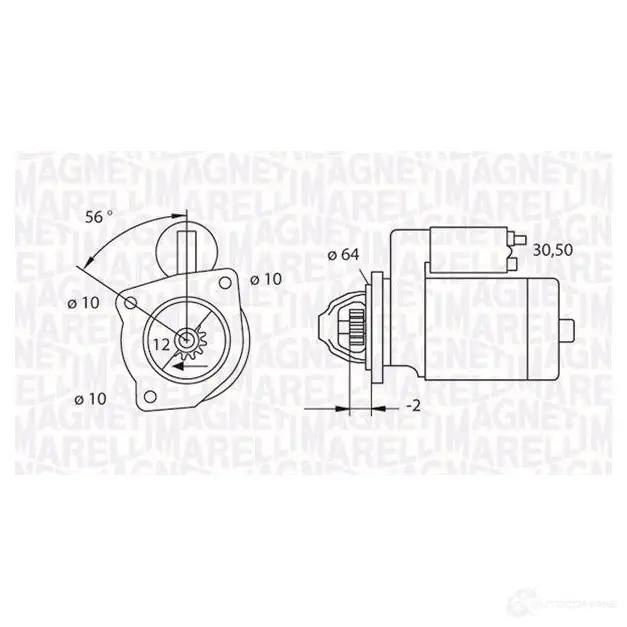 Стартер MAGNETI MARELLI 063523622010 1017082 VIGZWH MSN 3622 изображение 0