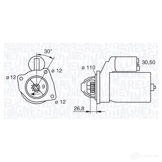 Стартер MAGNETI MARELLI MSN242 632 17410 063217410010 1016761 изображение 0