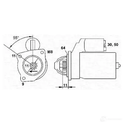 Стартер MAGNETI MARELLI 63111 037 1016738 MSN208 063111037010