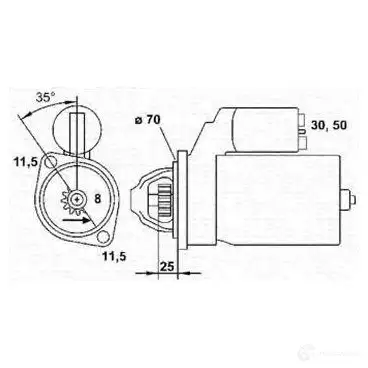 Стартер MAGNETI MARELLI 1047542 MSR1 114 1IDUIL 943241114010