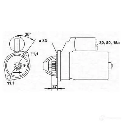 Стартер MAGNETI MARELLI MS R1040 1047517 943241040010 QNHZA7U