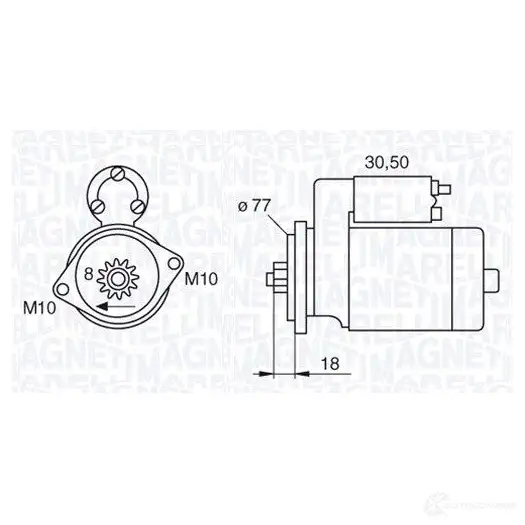 Стартер MAGNETI MARELLI 6352 2620 1193731087 944280525050 063522620010