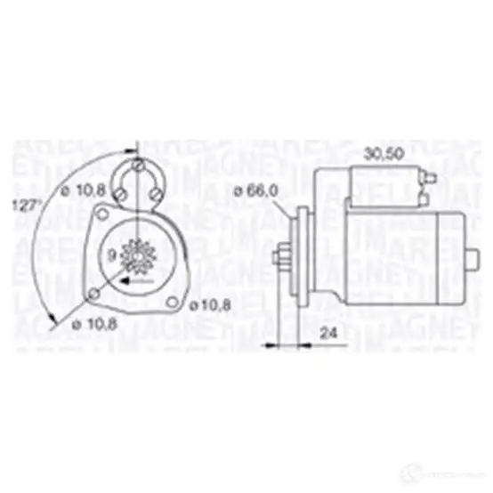 Стартер MAGNETI MARELLI 1193731570 063721242010 BN9JD MQ S1242 - Изображение 1
