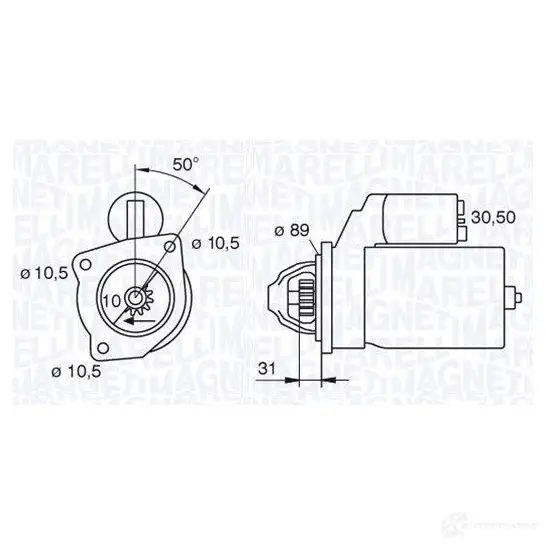 Стартер MAGNETI MARELLI 632276 02 1016786 MSN199 063227602010 изображение 0