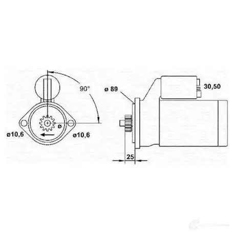 Стартер MAGNETI MARELLI 99CAM M SR1007 1047501 943241007010