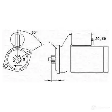 Стартер MAGNETI MARELLI 0FQBUQ8 1047532 943241071010 MSR107 1 изображение 0