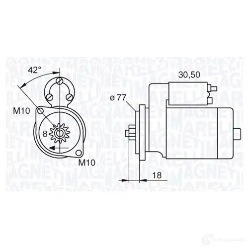 Стартер MAGNETI MARELLI 063522626010 1193731102 MSN2626 635226 26 изображение 0