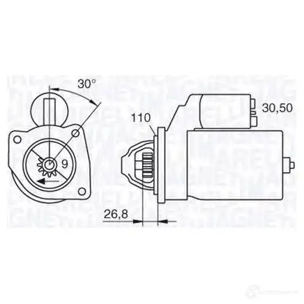 Стартер MAGNETI MARELLI 6320715 9 MSN877 1193729947 063207159010 изображение 0