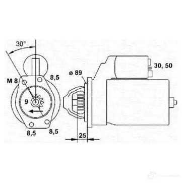 Стартер MAGNETI MARELLI 1047564 ZGDRTL MS R363 943251103010