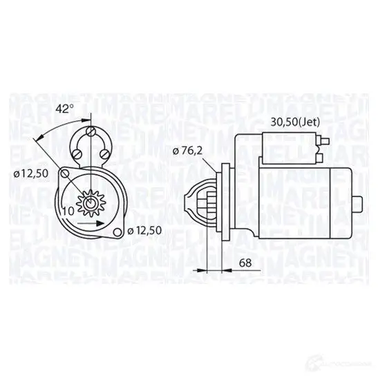 Стартер MAGNETI MARELLI 063521250480 1193730995 RZOMD MS N2113 изображение 0