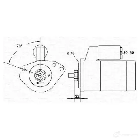 Стартер MAGNETI MARELLI 943254002010 RPY5N MSR 2002 1047756 изображение 0