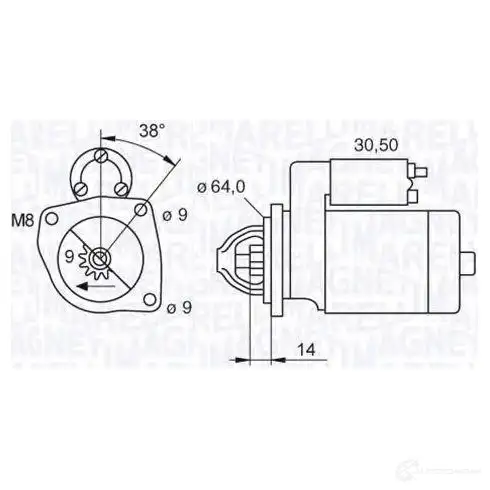 Стартер MAGNETI MARELLI 6CJHS5 063520003200 MSN21 16 1193730838 изображение 0