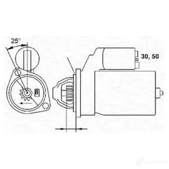 Стартер MAGNETI MARELLI 943241158010 1047548 B0BMZL MSR11 58 изображение 0