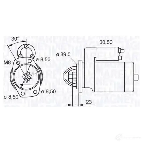 Стартер MAGNETI MARELLI 063207151010 6320715 1 1193729945 MSN875 изображение 0