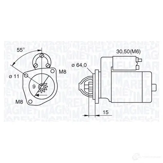 Стартер MAGNETI MARELLI 9 44280188800 MSN2017 063521070910 1017030 изображение 0