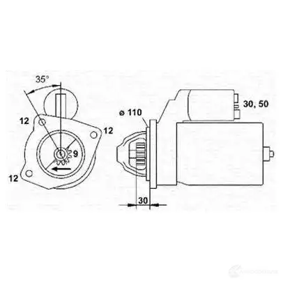 Стартер MAGNETI MARELLI MS R517 1047740 943252858010 2BELR97