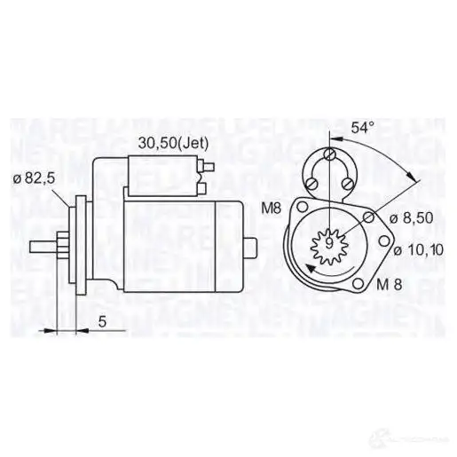 Стартер MAGNETI MARELLI MSN207 3 063521071030 1193730862 E6JBIG