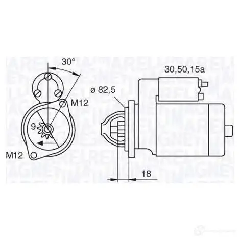 Стартер MAGNETI MARELLI 2VWSEO9 MSN 2070 1193730854 063521070680