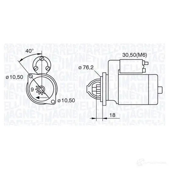 Стартер MAGNETI MARELLI 063521074300 1LKVYK MS N2018 1193730874