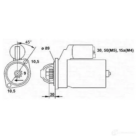 Стартер MAGNETI MARELLI MSR108 8 4HIL2Z 1047536 943241088010