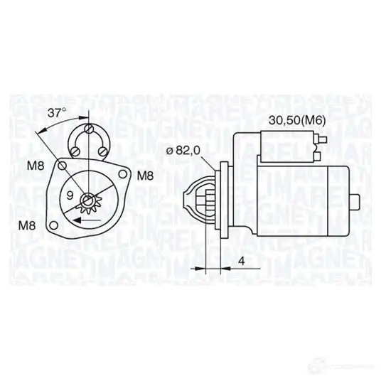 Стартер MAGNETI MARELLI 063521093000 WRRGA82 M SN2026 1017042