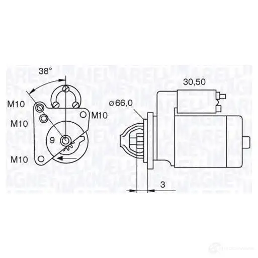 Стартер MAGNETI MARELLI 1193730847 ELPSO6 063521070470 MS N2012