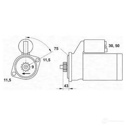 Стартер MAGNETI MARELLI M SR5433 WIU36 6141382 943253233010