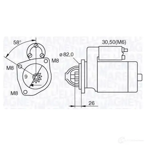 Стартер MAGNETI MARELLI 7NSB500 1193730904 063521090180 M SN2084