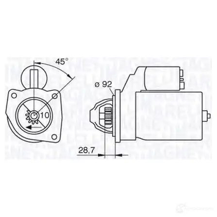 Стартер MAGNETI MARELLI MSN175 6322748 8 063227488010 1016776 изображение 0