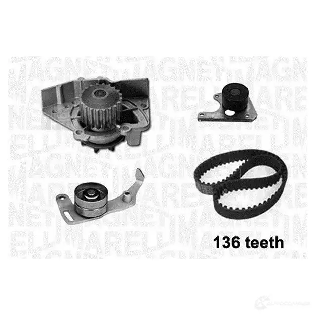 Комплект ремня ГРМ с помпой MAGNETI MARELLI 341402080001 KWP0208 K1 UMJY5 1024650