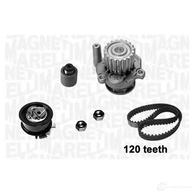 Комплект ремня ГРМ с помпой MAGNETI MARELLI KWP0 479K1 1024670 VOYU8F 341404790001 изображение 0