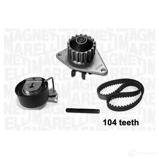 Комплект ремня ГРМ с помпой MAGNETI MARELLI KWP0531 K2 WJAHUY 341405310002 1024676